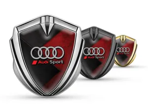 Audi Metallico Emblema Badge Durevole Tocco Premium
